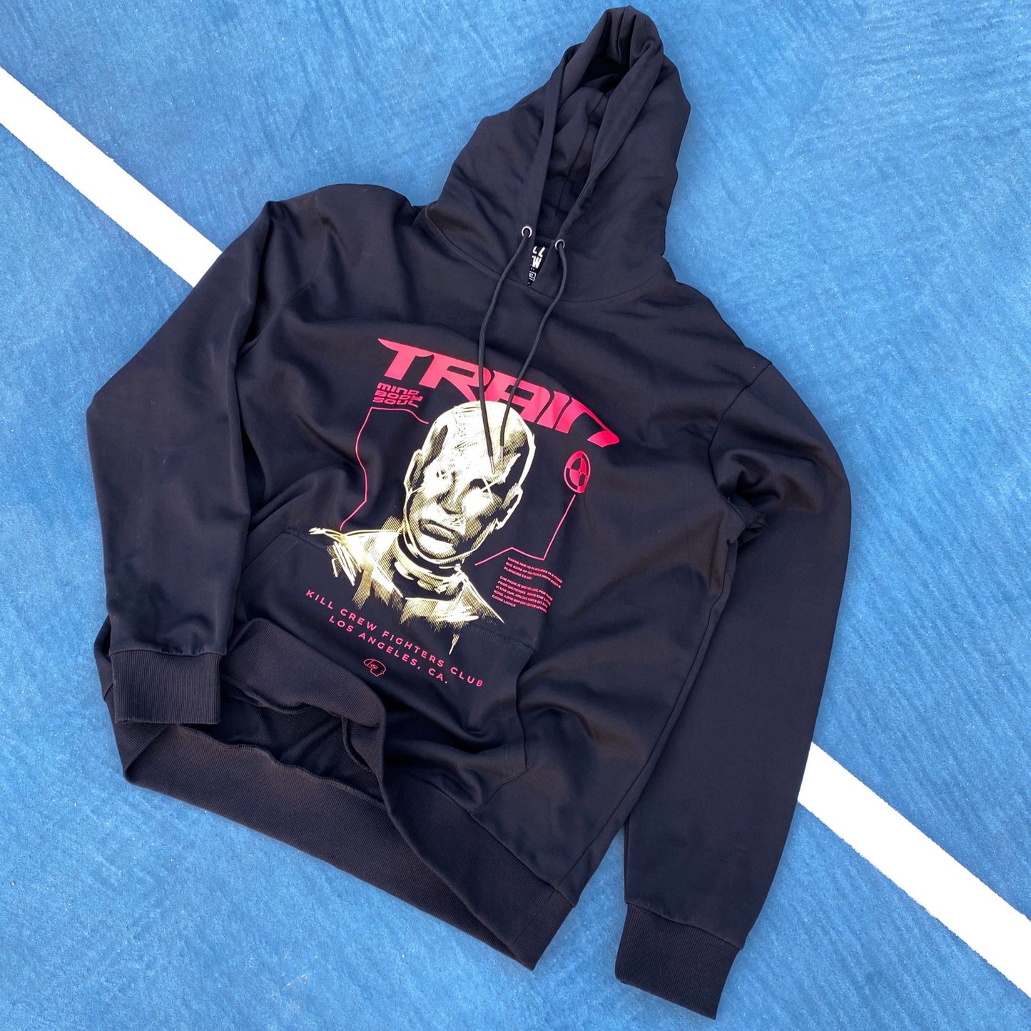 TRAIN MIND BODY SOUL HOODIE - BLACK