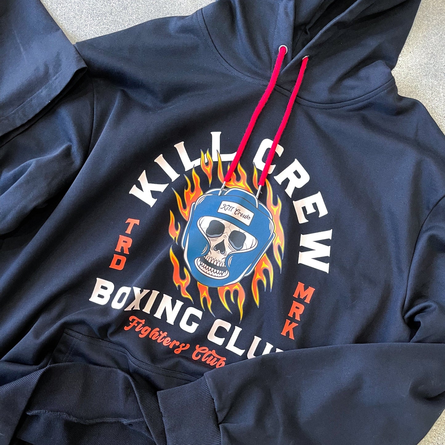 BOXING FLAME HOODIE - BLACK