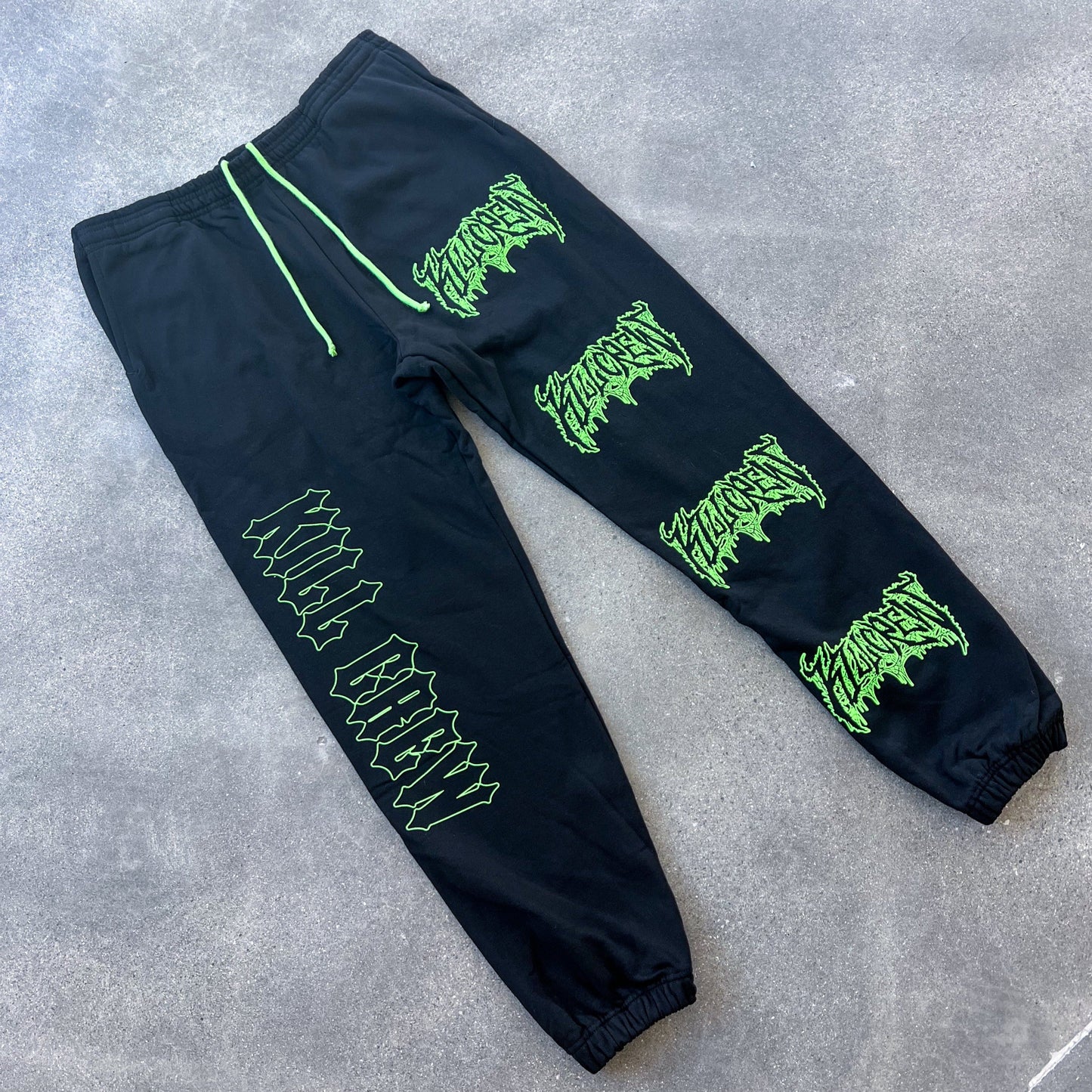 HEAVYWEIGHT LUX "METAL" SWEATPANTS - BLACK / GREEN