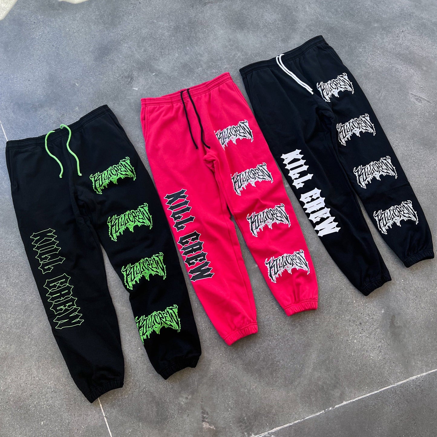 HEAVYWEIGHT LUX "METAL" SWEATPANTS - BLACK / GREEN