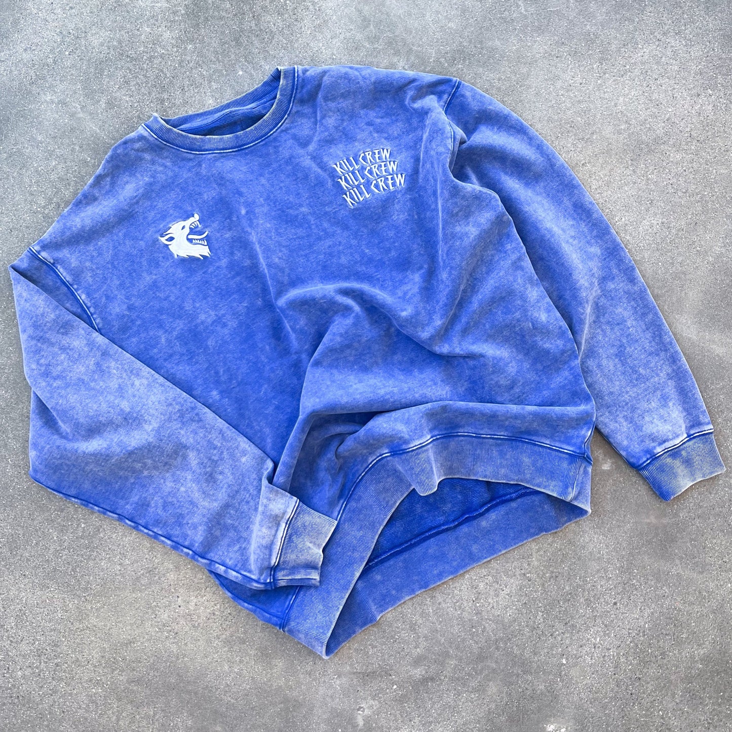 HEAVYWEIGHT LUX WOLF CREW NECK - BLUE