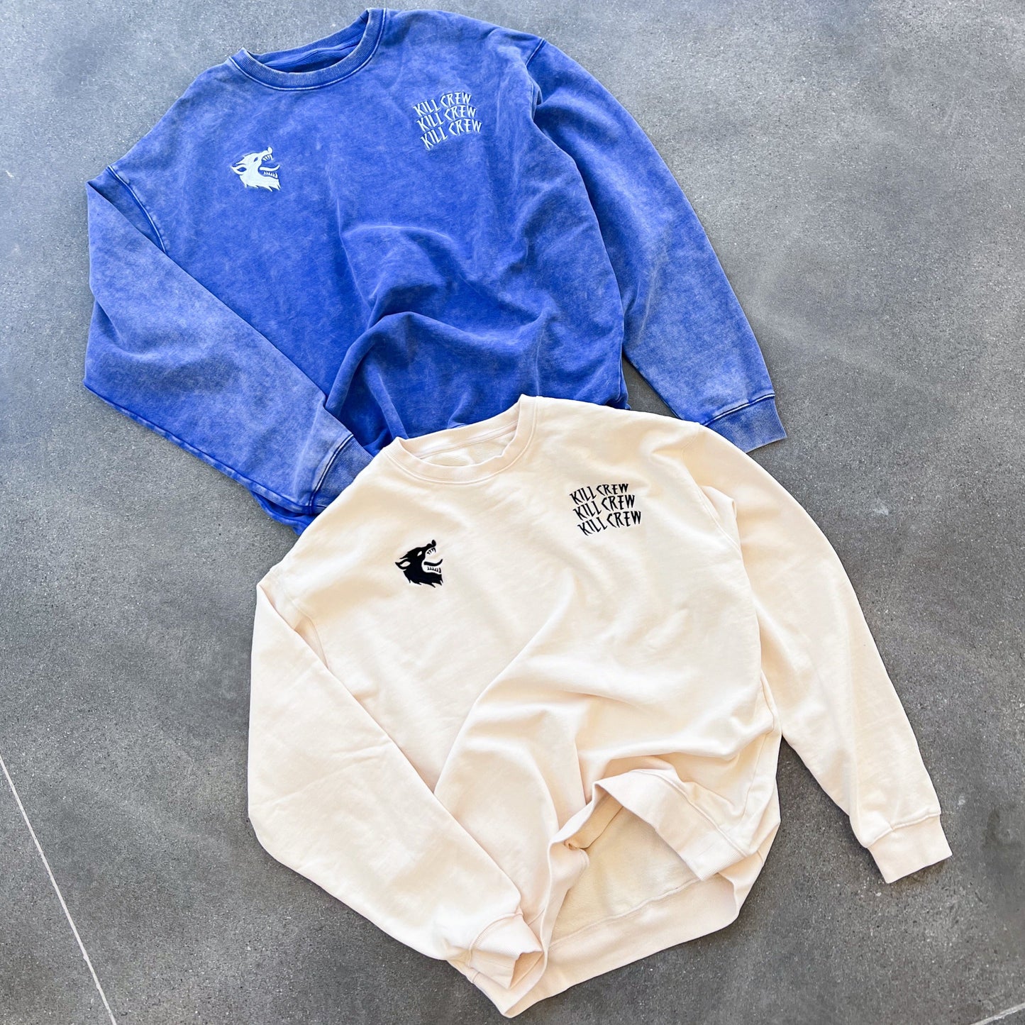 HEAVYWEIGHT LUX WOLF CREW NECK - BLUE