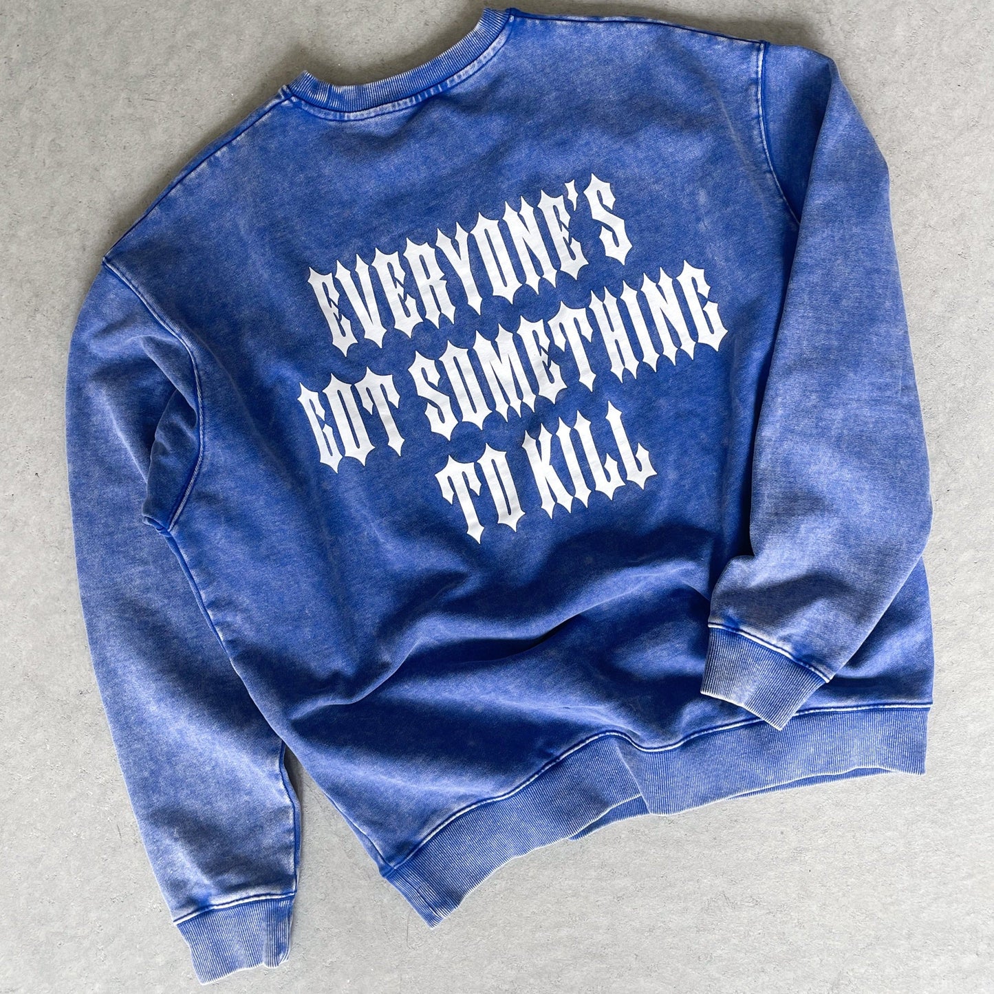 HEAVYWEIGHT LUX "TO KILL" CREW NECK - BLUE