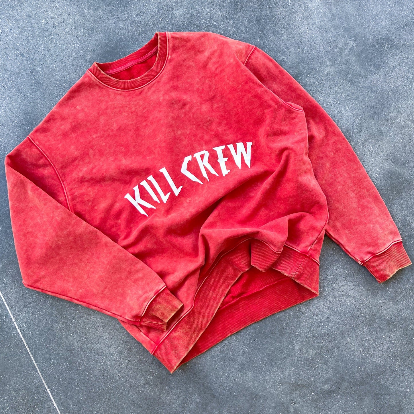 HEAVYWEIGHT LUX "KILL CREW" CREW NECK - RED