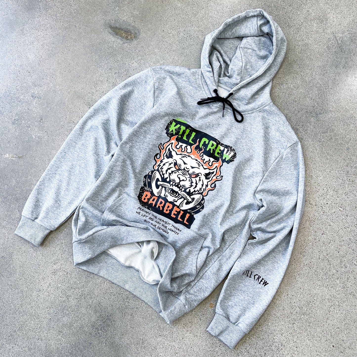 KILL CREW BARBELL HOODIE - GREY
