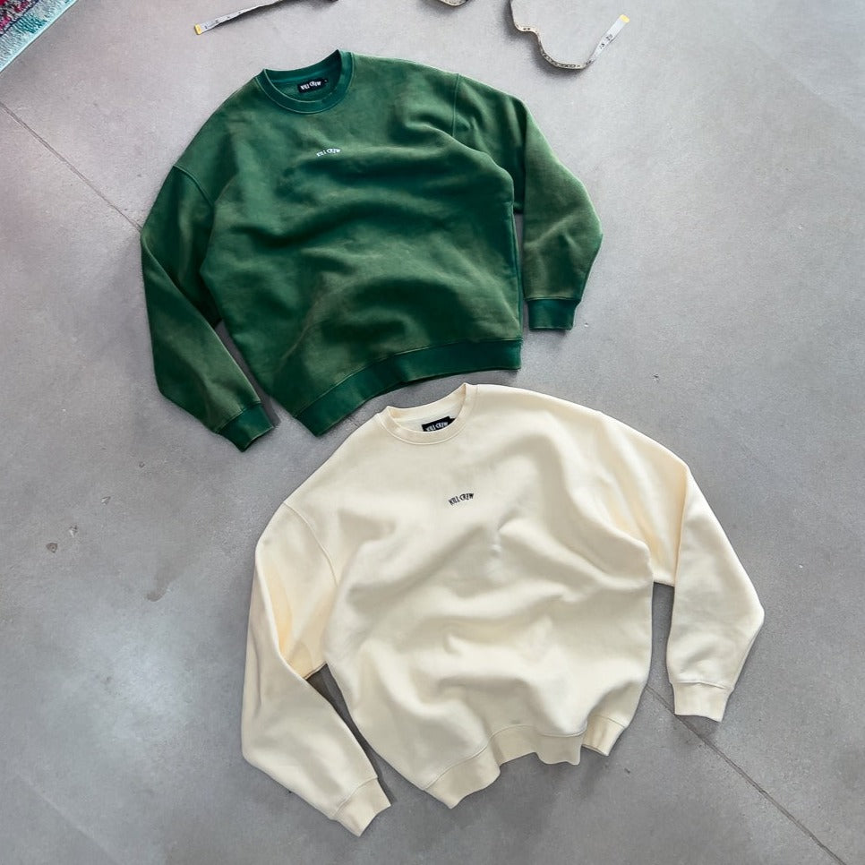 HEAVYWEIGHT LUX "SIMPLE" CREWNECK - CREAM