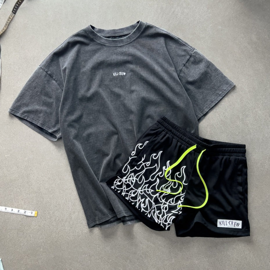 RELAXED FIT LUX "SIMPLE" T-SHIRT - BLACK