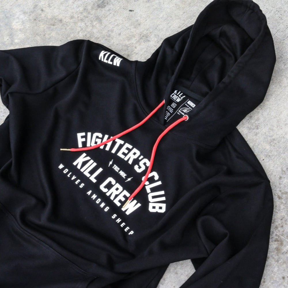 FIGHTER'S CLUB HOODIE - BLACK