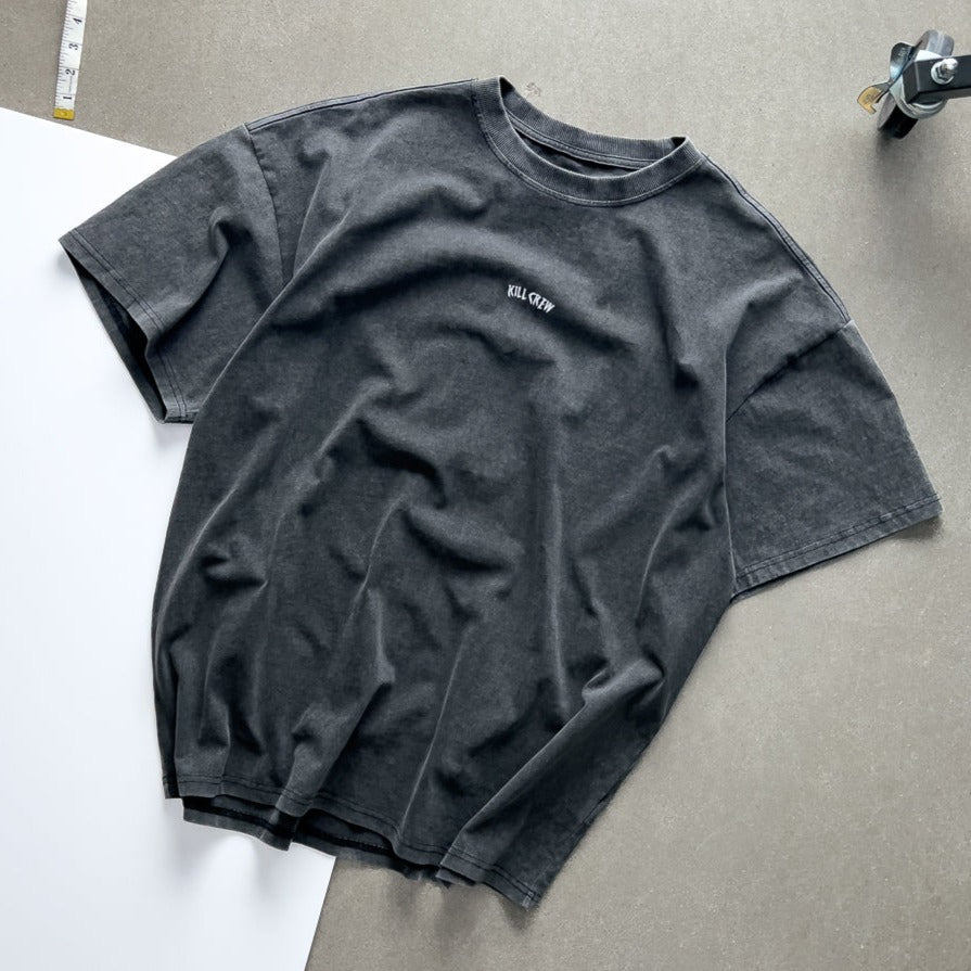 RELAXED FIT LUX "SIMPLE" T-SHIRT - BLACK