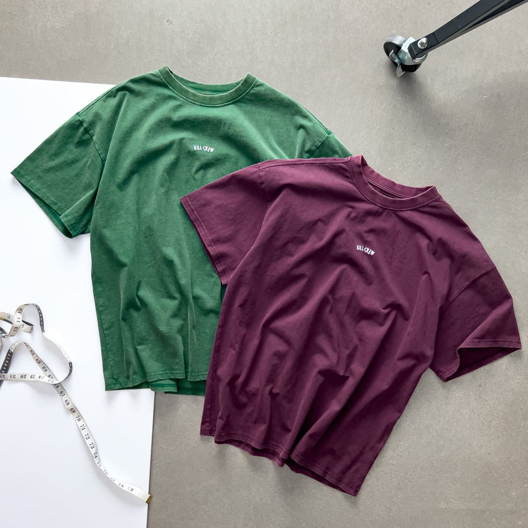 RELAXED FIT LUX "SIMPLE" T-SHIRT - BURGUNDY