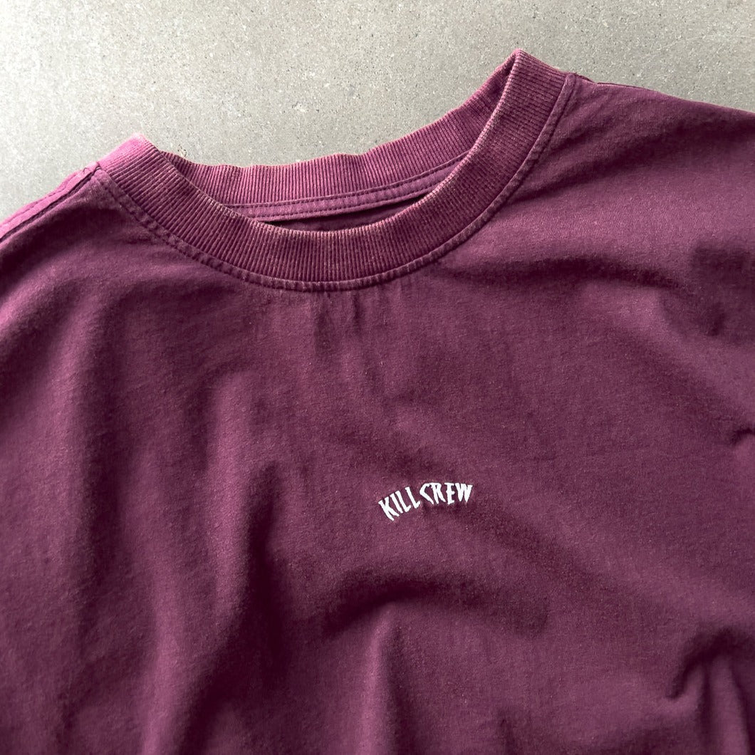 RELAXED FIT LUX "SIMPLE" T-SHIRT - BURGUNDY