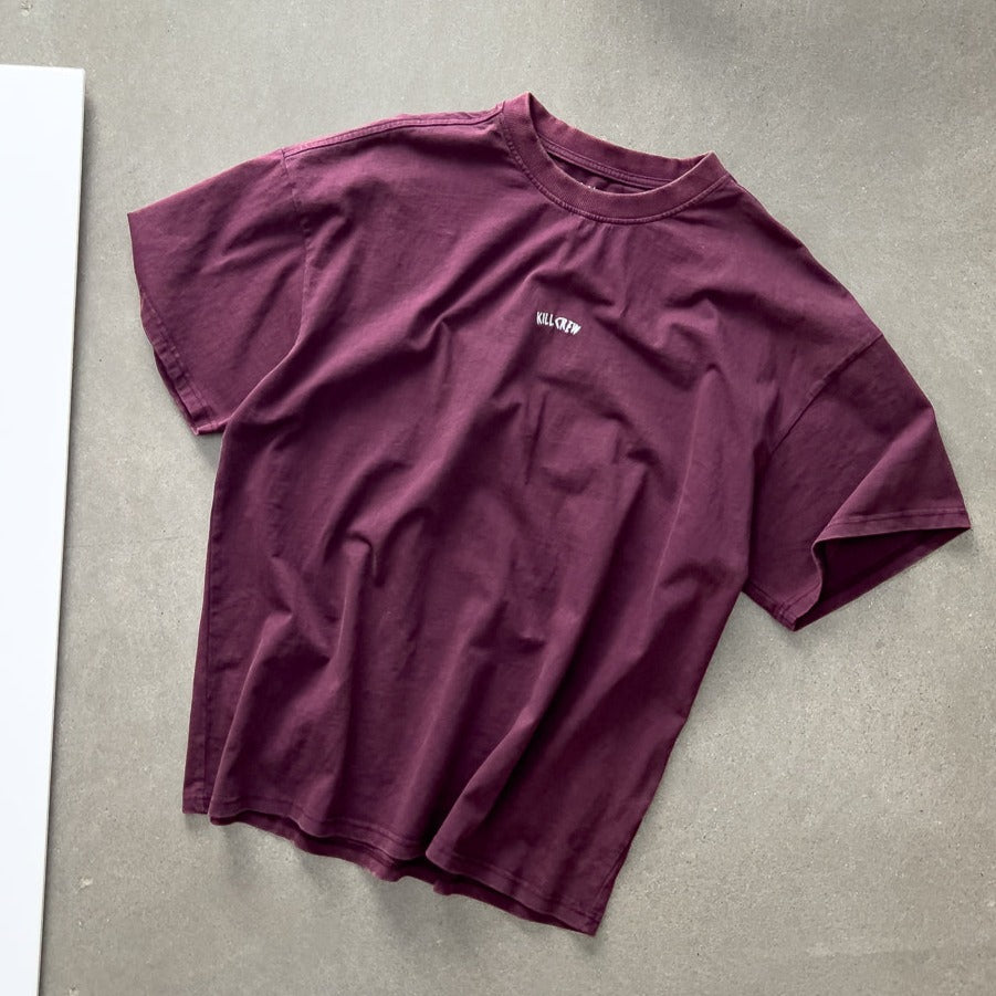 RELAXED FIT LUX "SIMPLE" T-SHIRT - BURGUNDY