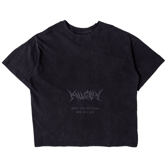 RELAXED FIT LUX "COMFORT ZONE" T-SHIRT - BLACKOUT