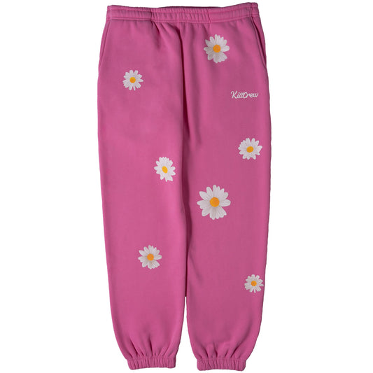 OVERSIZED LUX "DAISY" SWEATPANTS - PINK
