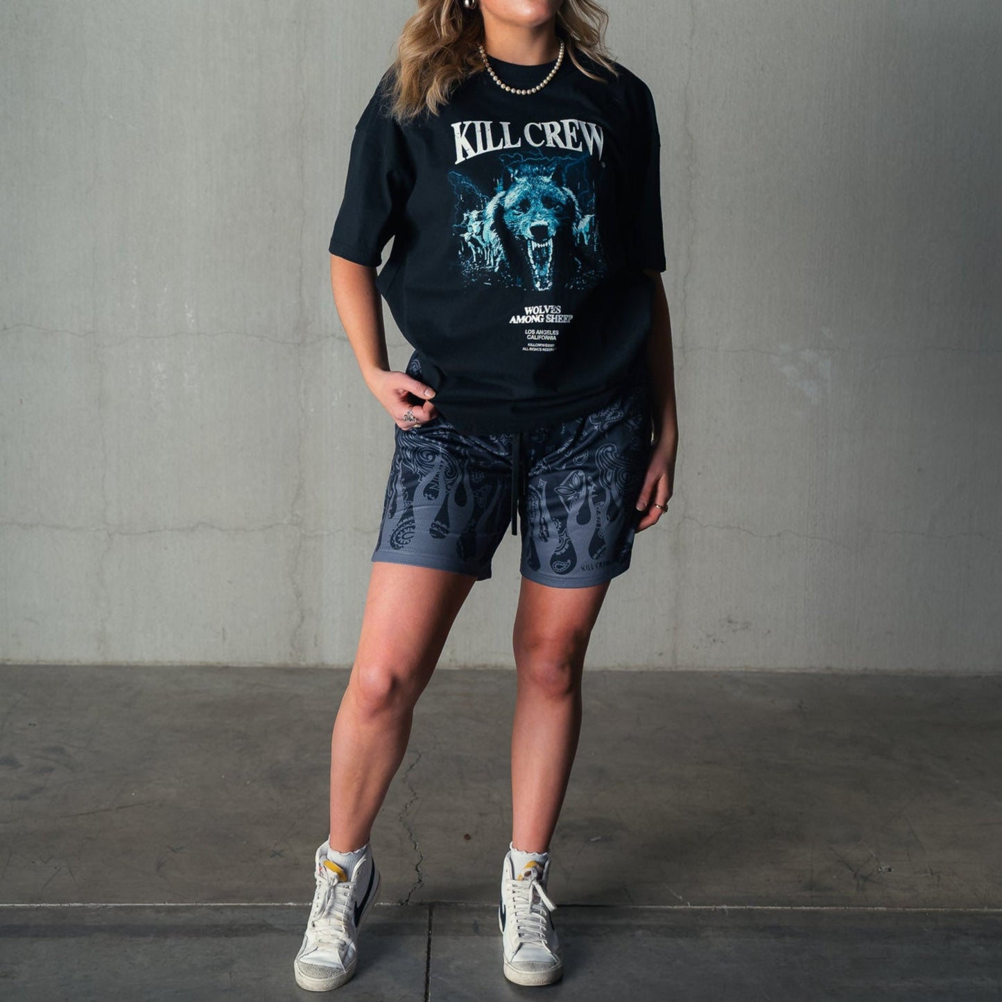 BANDANA FLAME SHORT (RELAXED CUT) - BLACKOUT