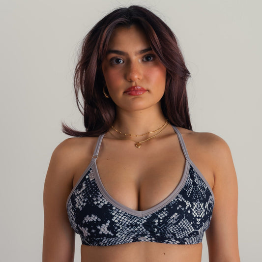 MEDIUM SUPPORT SPORTS BRA - PYTHON