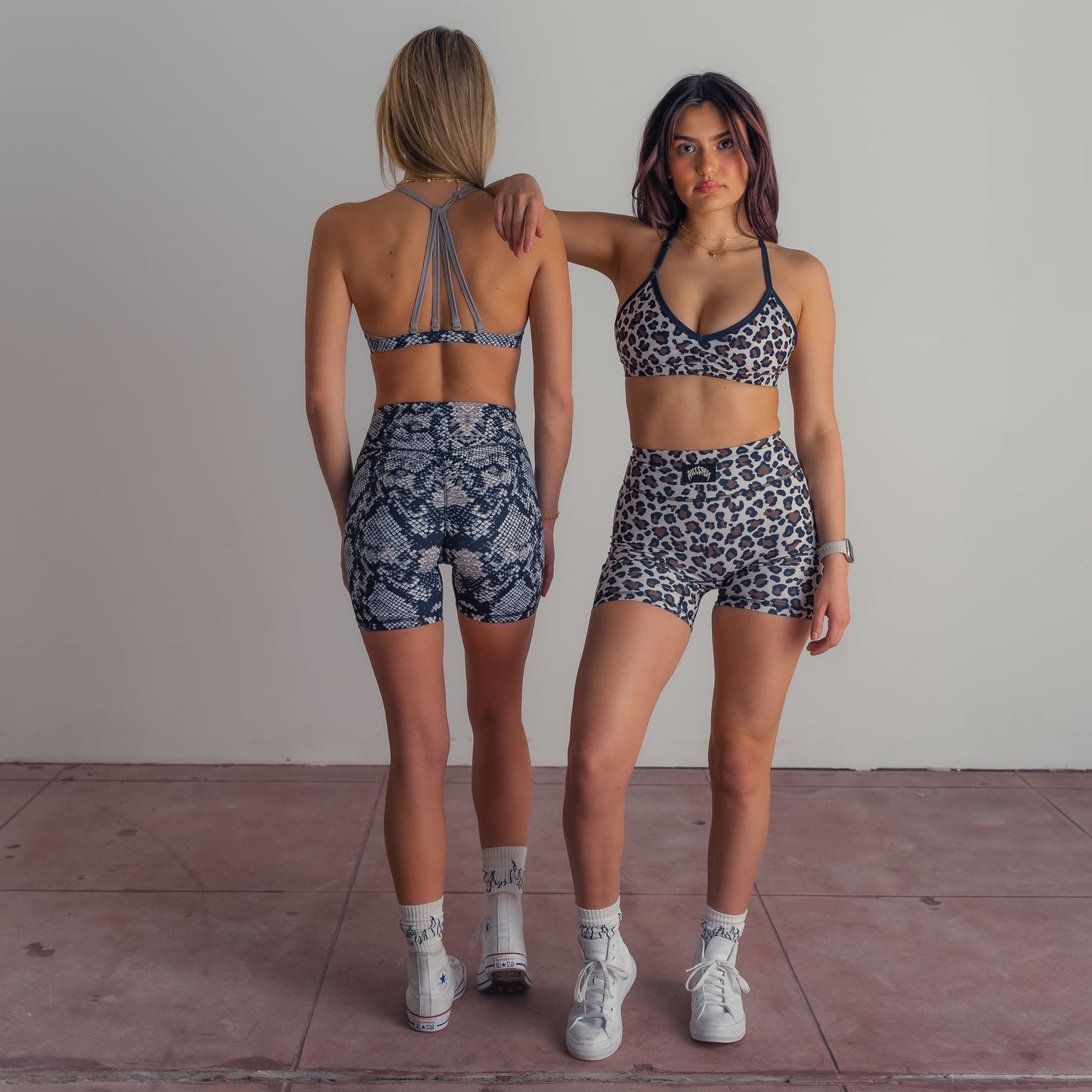 SCRUNCH BIKER SHORTS - PYTHON