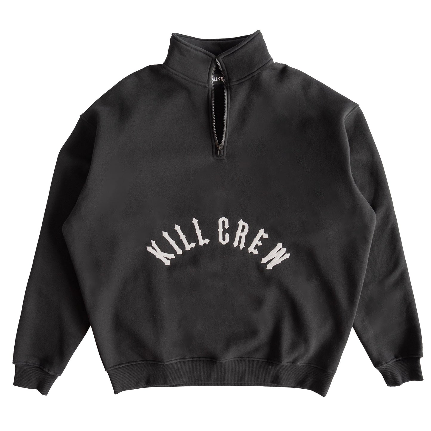 KILL CREW LUX QUARTER ZIP UP - BLACK / WHITE