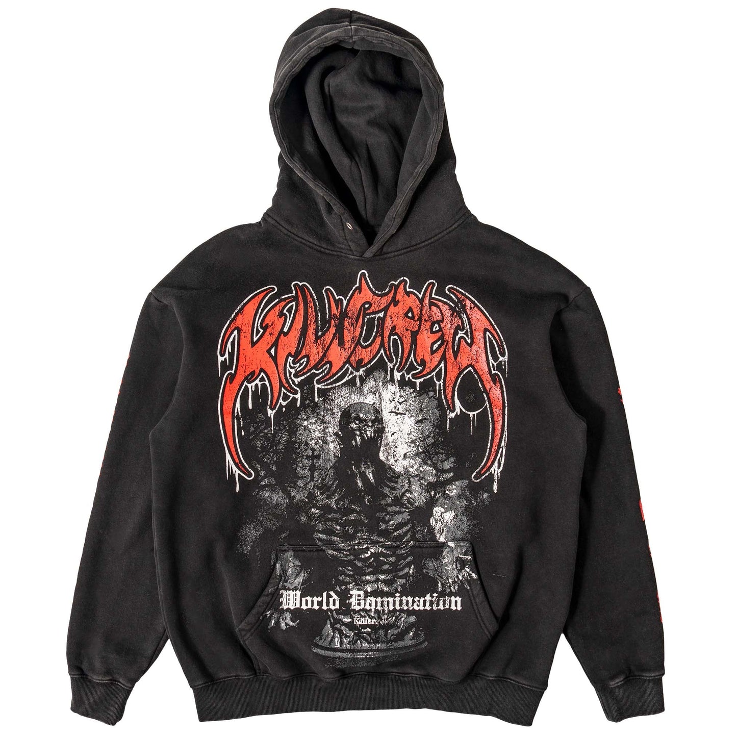 OVERSIZED LUX "GHOUL" HOODIE - BLACK