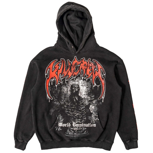OVERSIZED LUX "GHOUL" HOODIE - BLACK