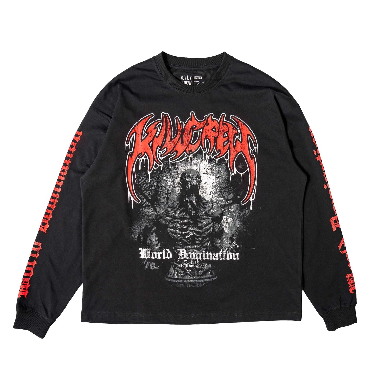WORLD DOMINATION "GHOUL" LONG SLEEVE T-SHIRT - BLACK