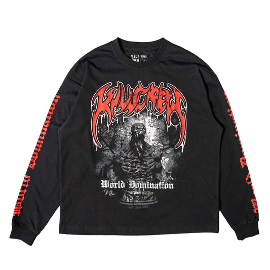 WORLD DOMINATION "GHOUL" LONG SLEEVE T-SHIRT - BLACK