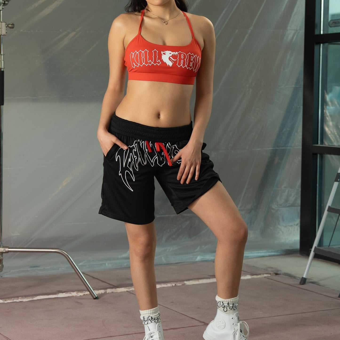 RELAXED CUT "CLASSIC" SHORTS - BLACK / WHITE