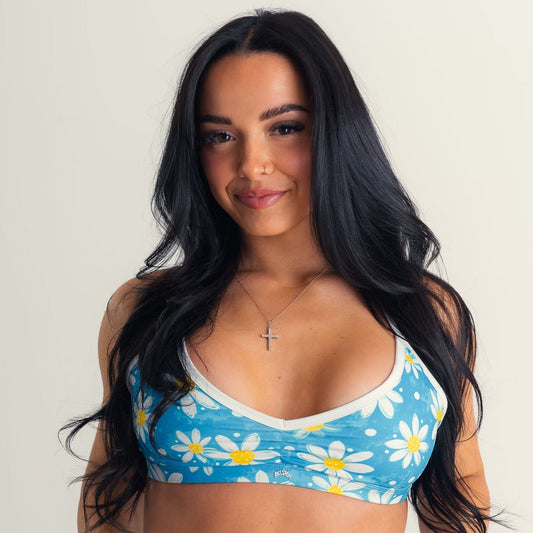 MEDIUM SUPPORT SPORTS BRA "DAISY FIELD"