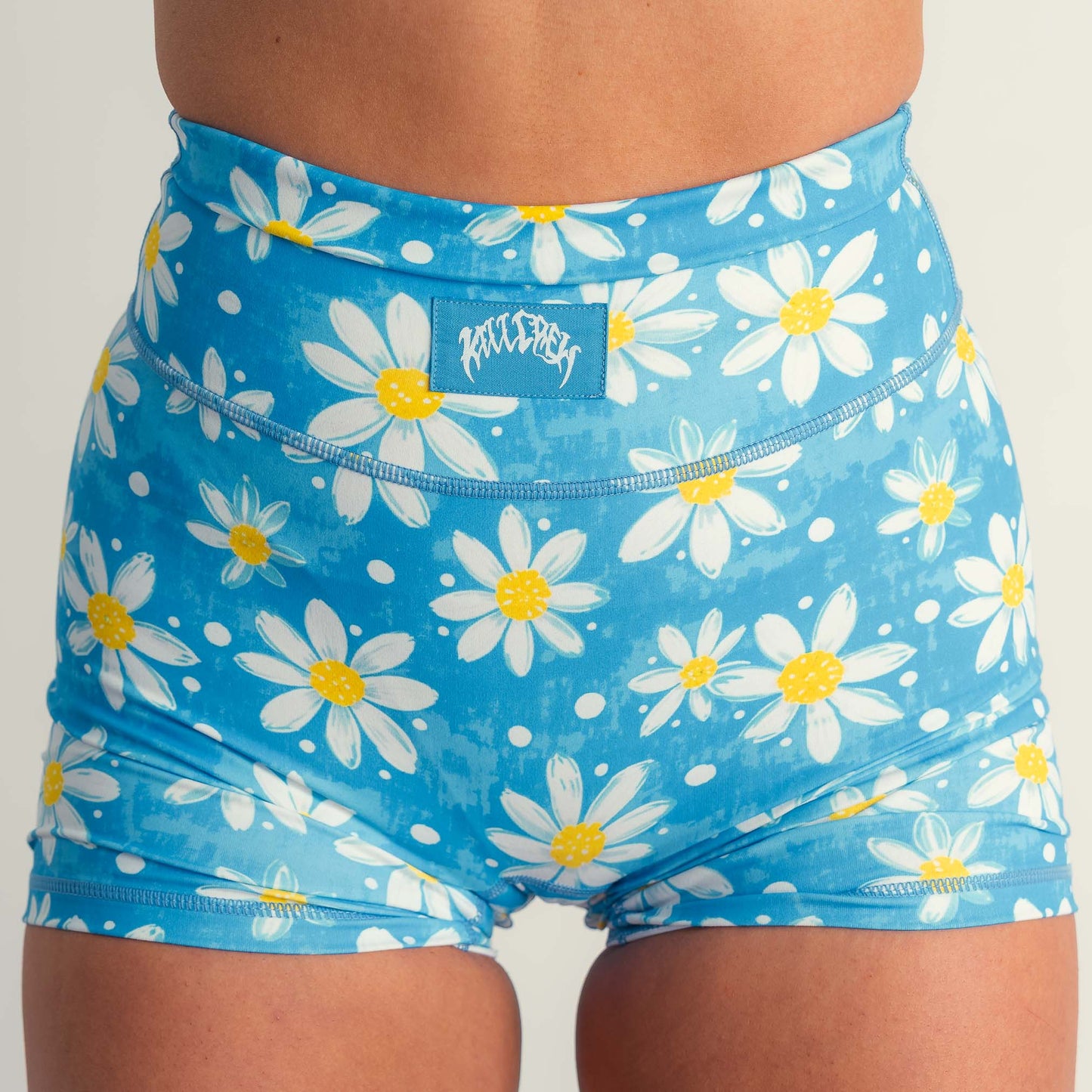 SCRUNCH BIKER SHORTS "DAISY FIELD"