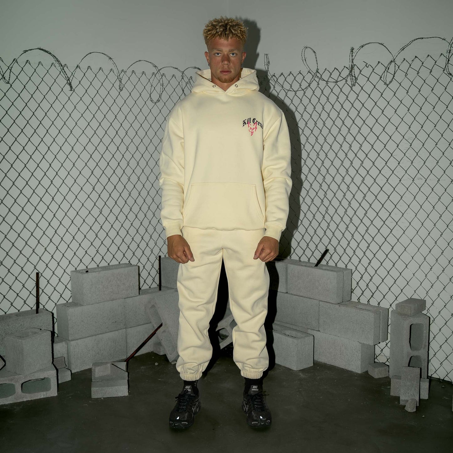 OVERSIZED LUX "DESTROY" HOODIE - CREAM