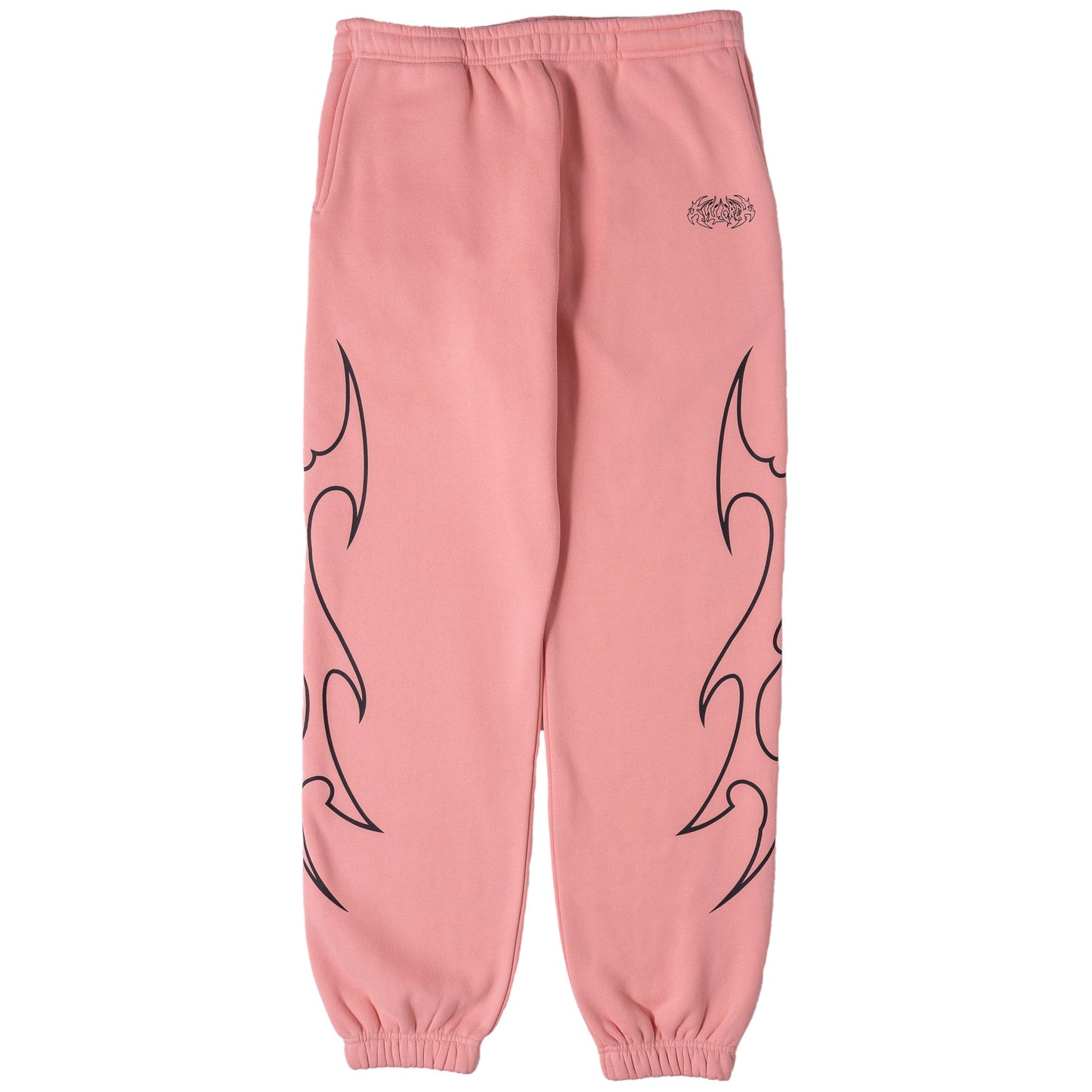 OVERSIZED LUX "TRIBAL" SWEATPANTS - PINK / BLACK