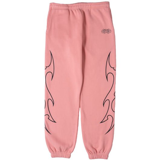 OVERSIZED LUX "TRIBAL" SWEATPANTS - PINK / BLACK