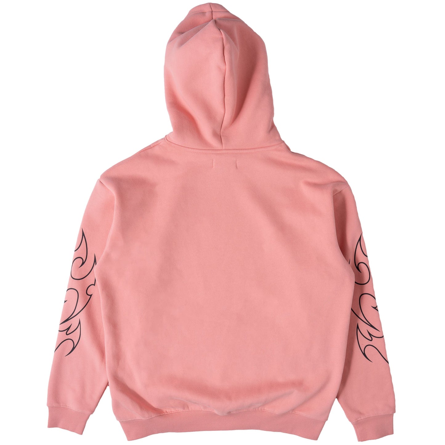 OVERSIZED LUX "TRIBAL" HOODIE - PINK / BLACK