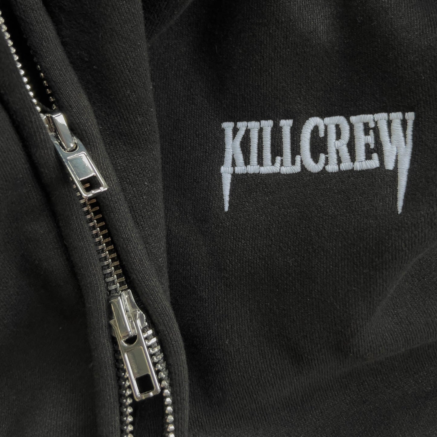 OVERSIZED LUX "SIMPLE" ZIP UP - BLACK