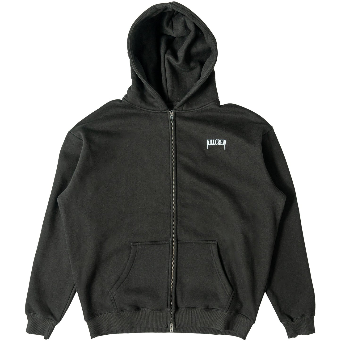 OVERSIZED LUX "SIMPLE" ZIP UP - BLACK