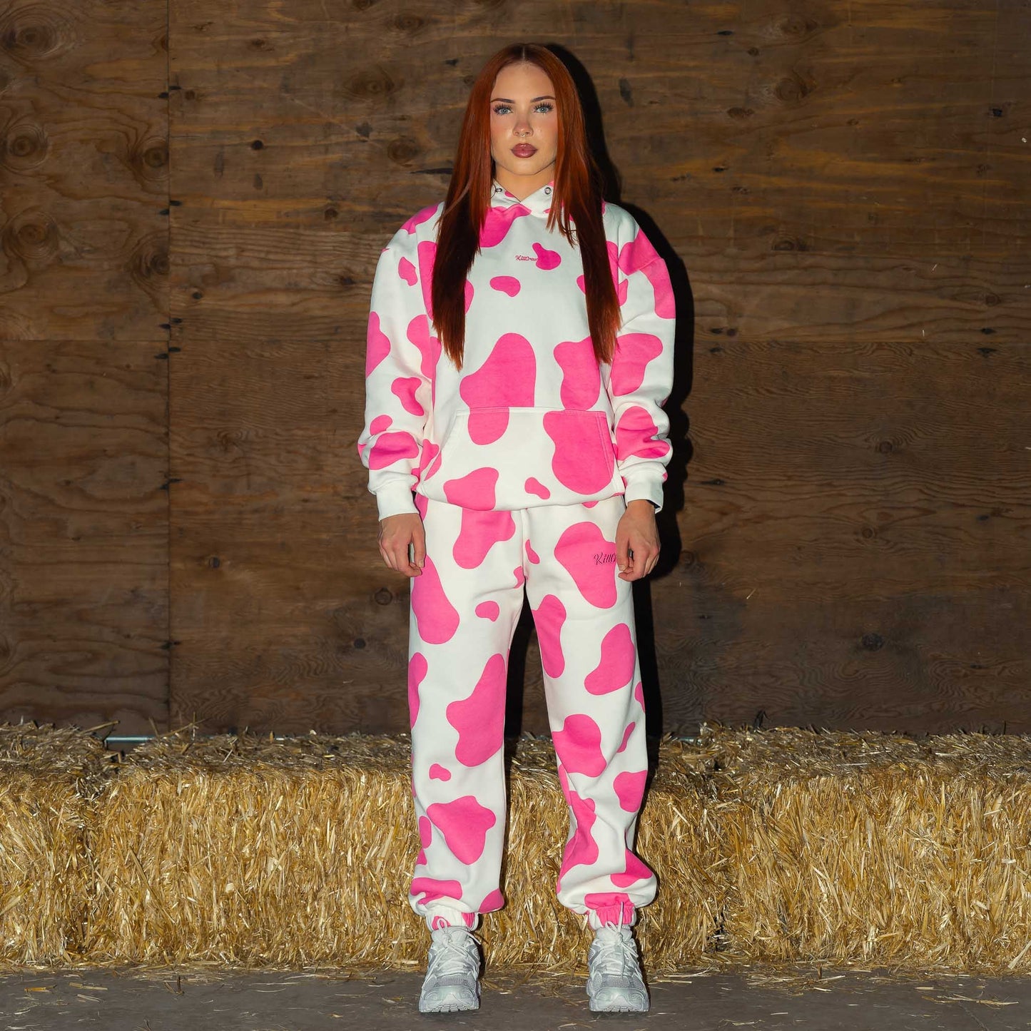 OVERSIZED LUX "MOO MOO" HOODIE - PINK