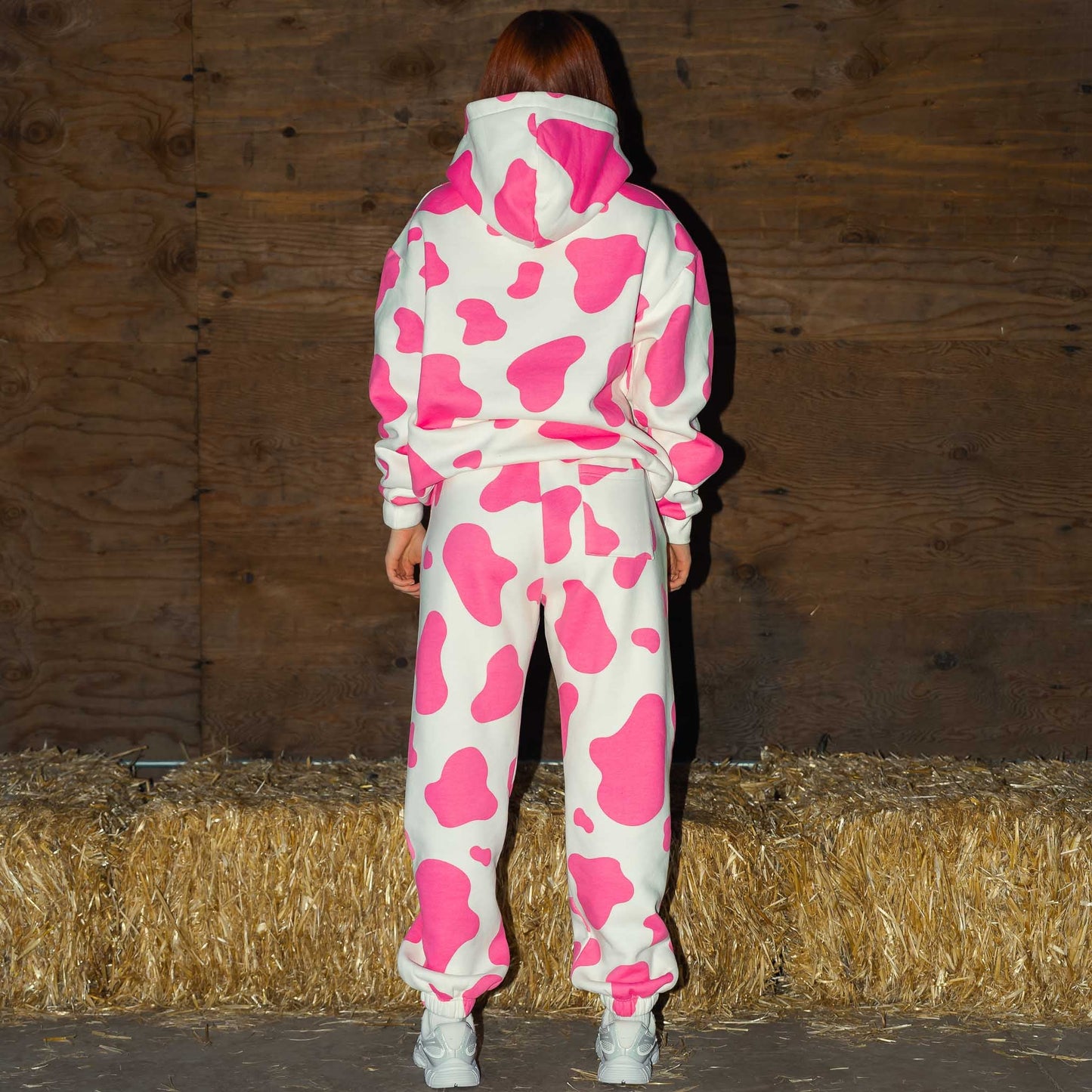 OVERSIZED LUX "MOO MOO" SWEATPANTS - PINK