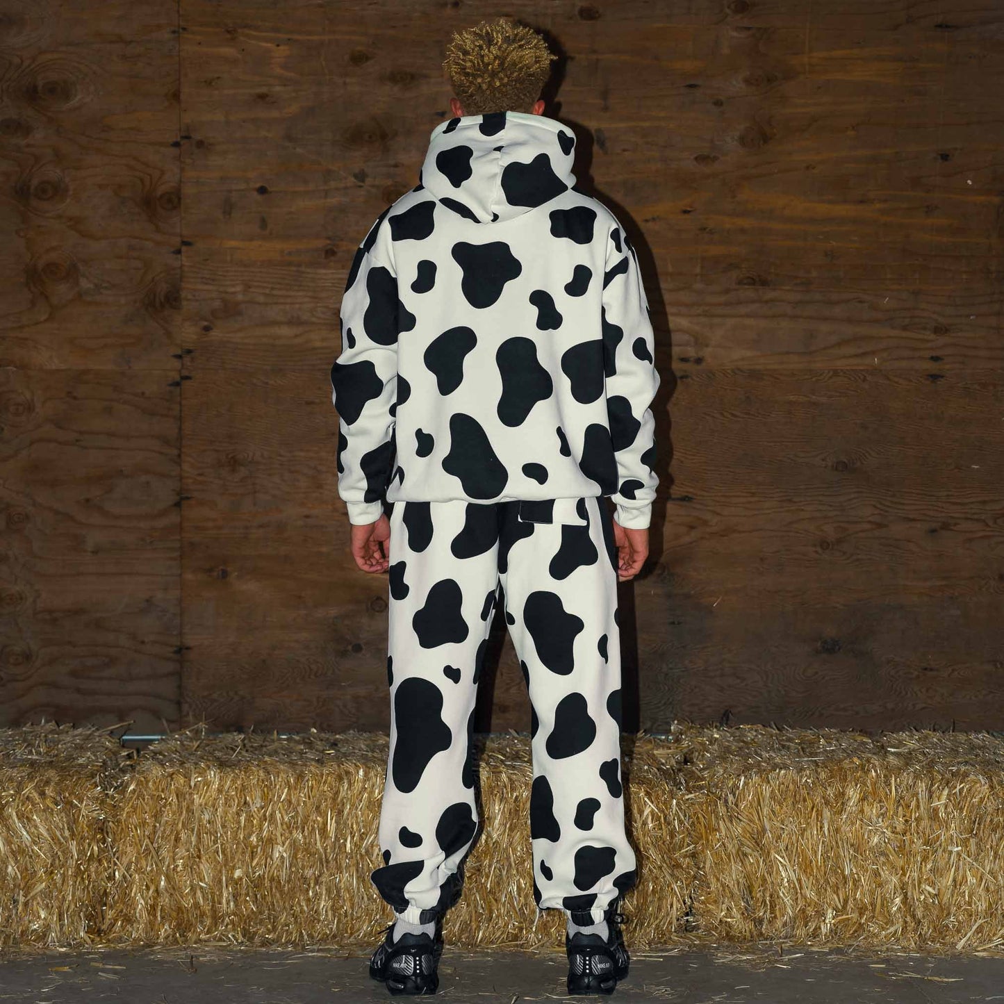 OVERSIZED LUX "MOO MOO" HOODIE - BLACK