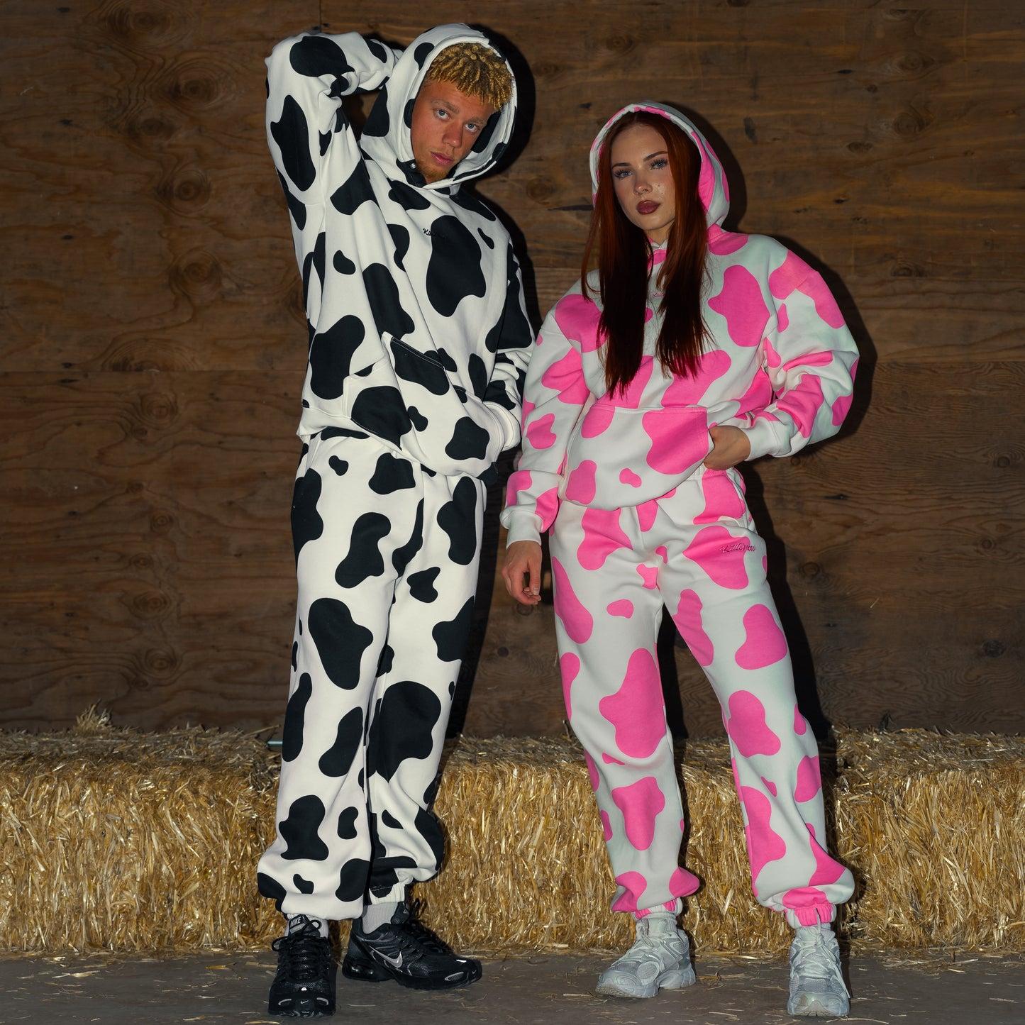 OVERSIZED LUX "MOO MOO" HOODIE - PINK