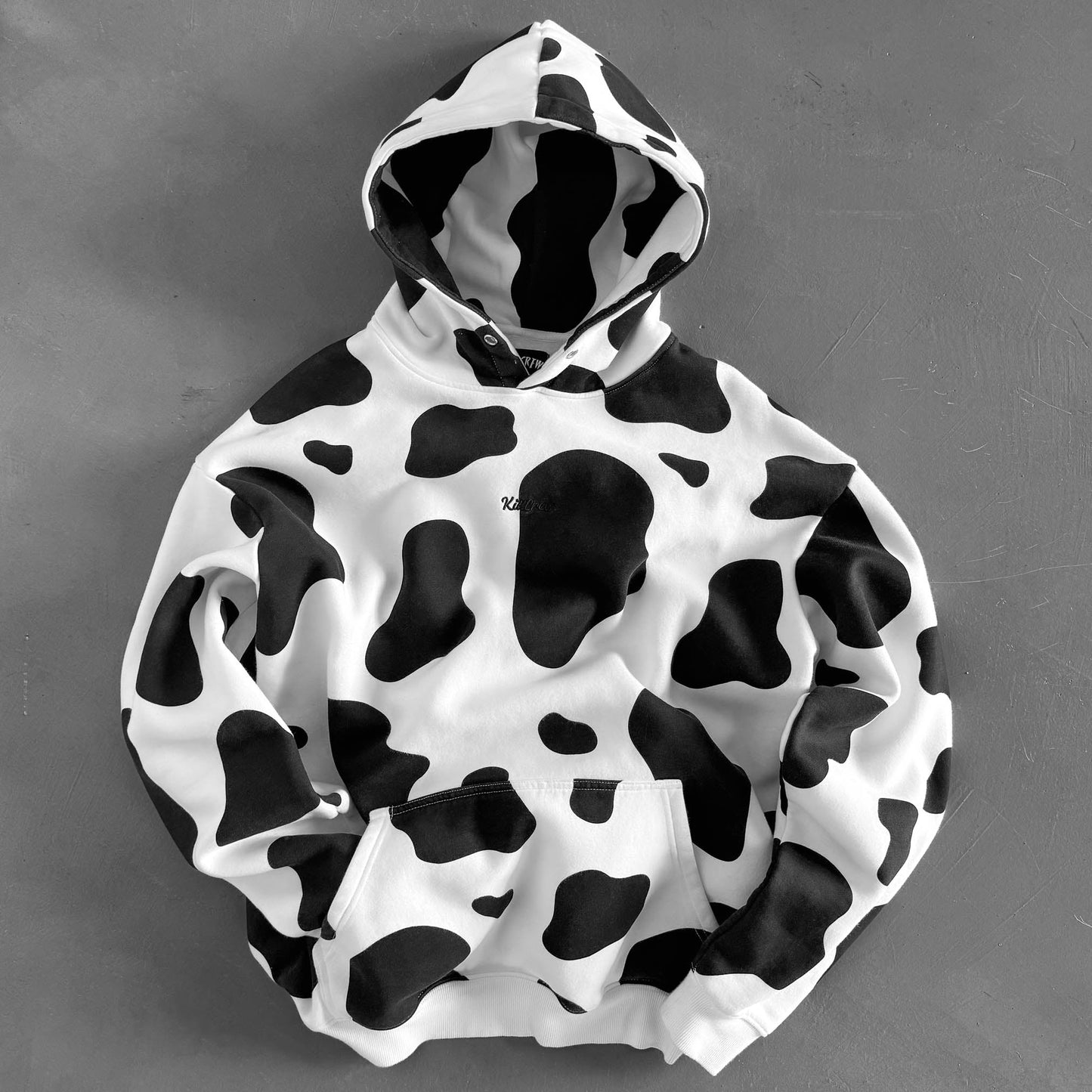 OVERSIZED LUX "MOO MOO" HOODIE - BLACK