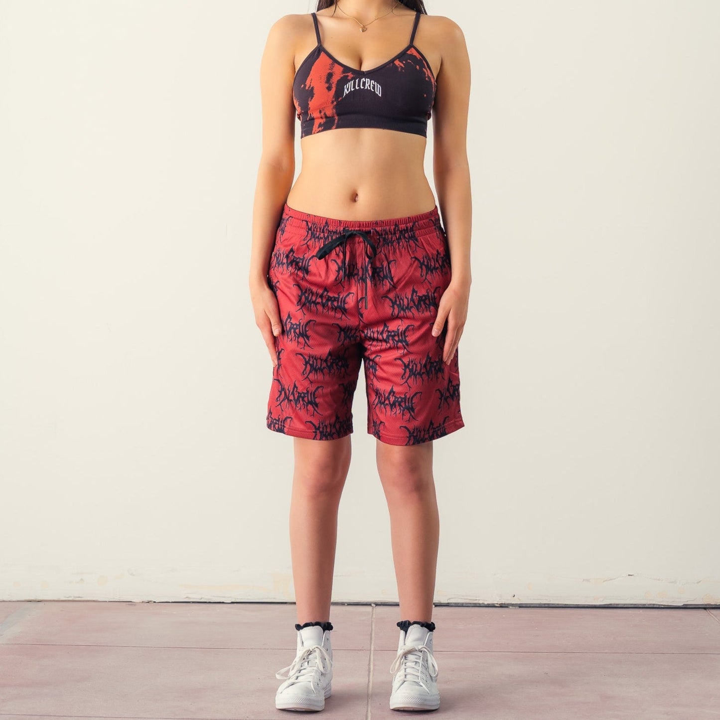 KILL CREW ALL OVER SHORTS (RELAXED CUT) - RED / BLACK