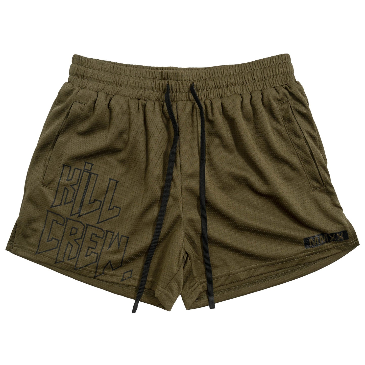 MUAY THAI SHORTS (MID THIGH CUT) v1 - OLIVE