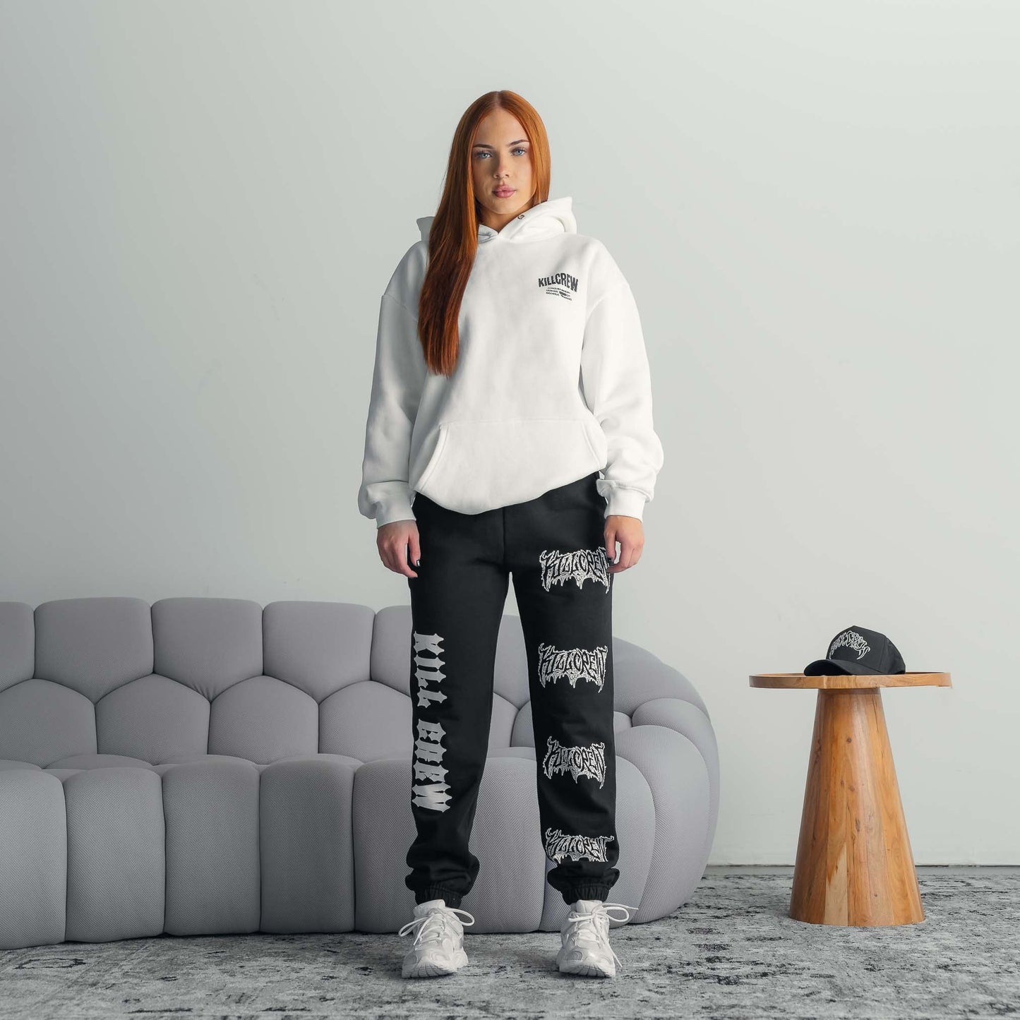 OVERSIZED LUX "THE PAIN" HOODIE - WHITE