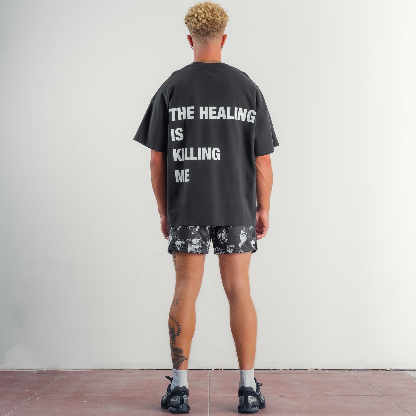 RELAXED FIT NATURAL COTTON "THE HEALING" T-SHIRT
