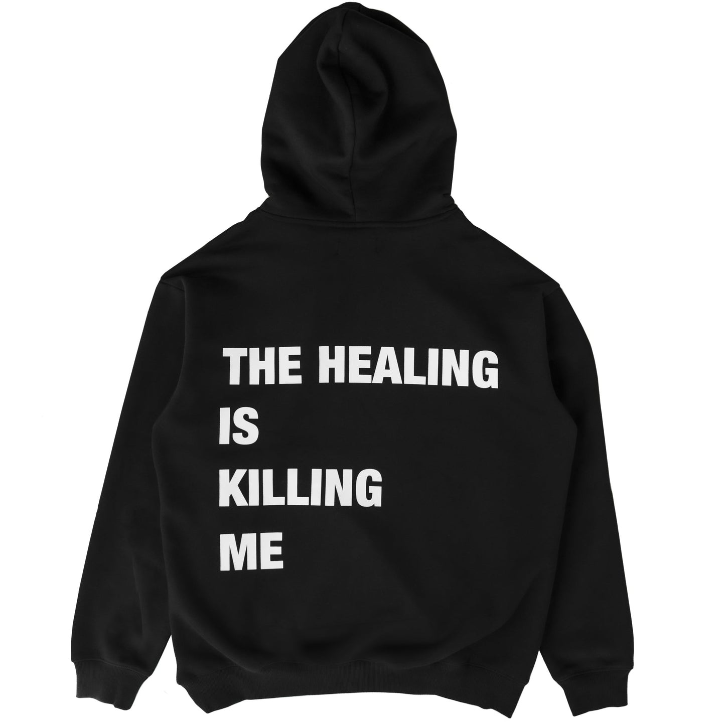 OVERSIZED LUX "THE HEALING" HOODIE - BLACK
