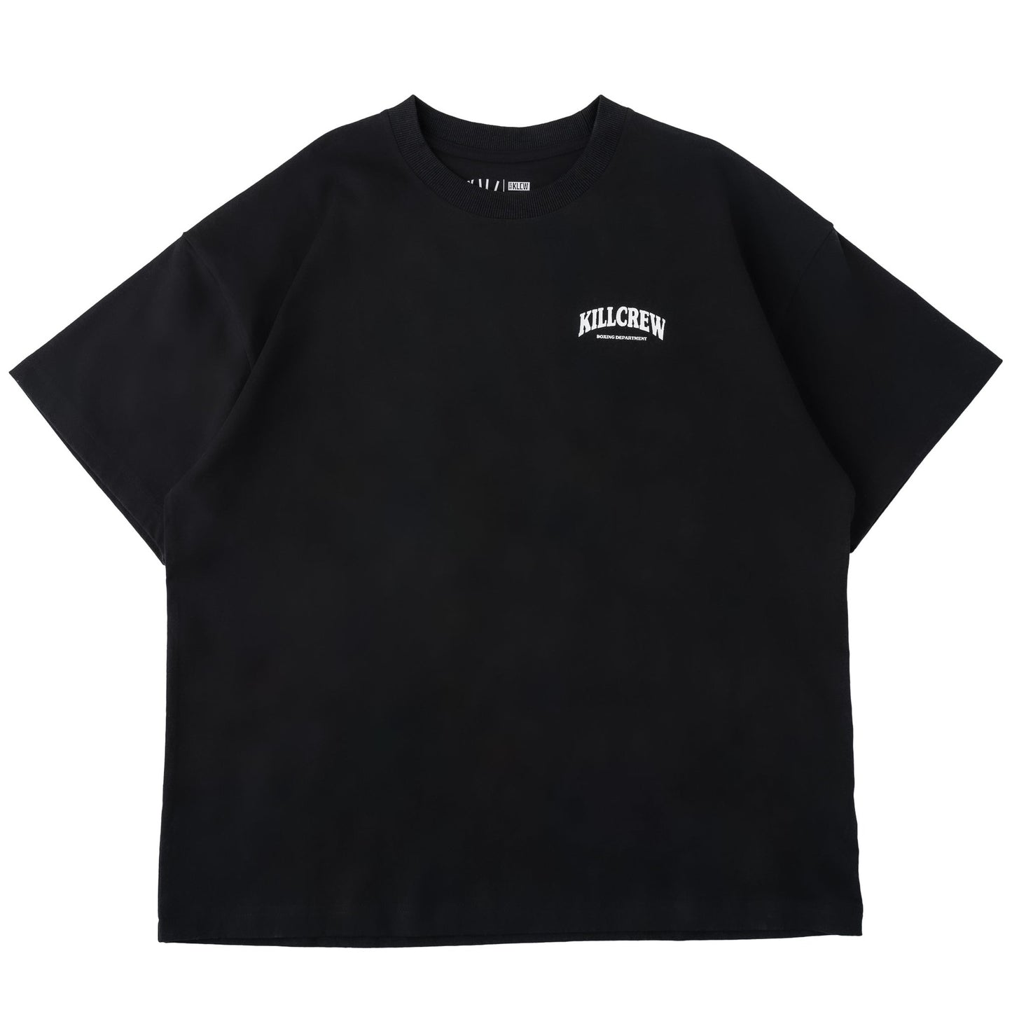 RELAXED FIT NATURAL COTTON BOXING DEPARTMENT T-SHIRT - BLACK / WHITE