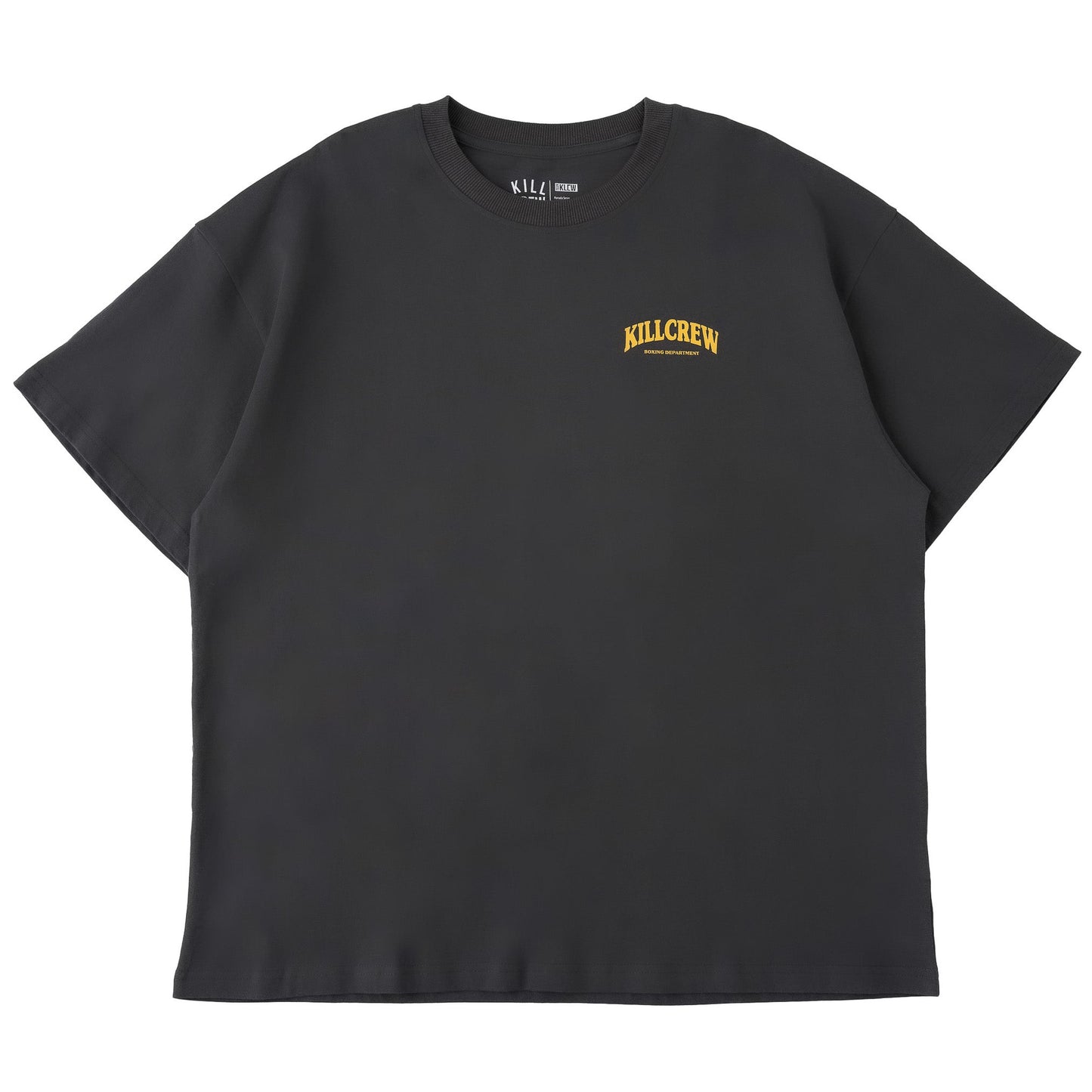 RELAXED FIT NATURAL COTTON BOXING DEPARTMENT T-SHIRT - GREY / GOLD
