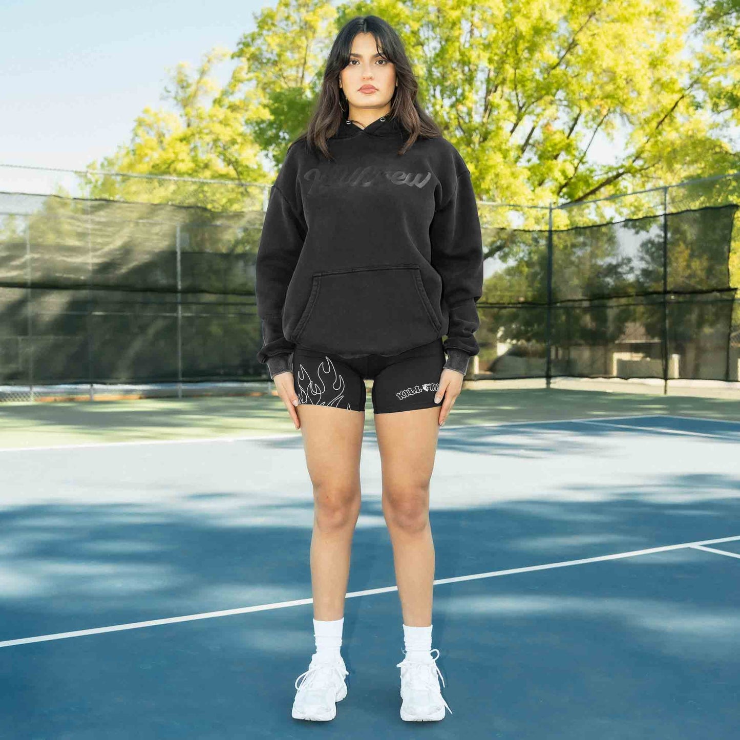 OVERSIZED LUX "SCRIPT" HOODIE - BLACKOUT