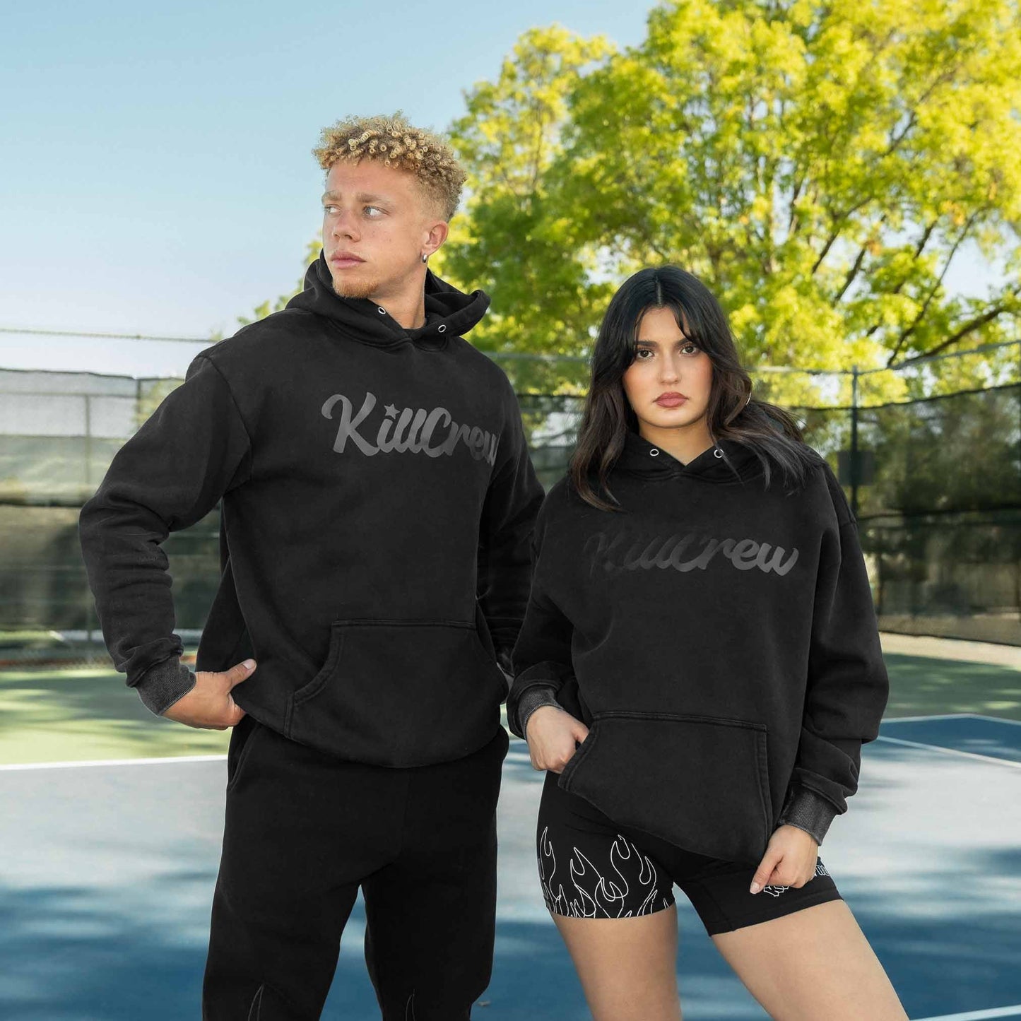 OVERSIZED LUX "SCRIPT" HOODIE - BLACKOUT