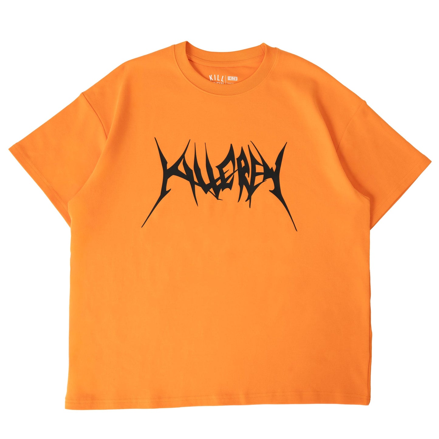RELAXED FIT NATURAL COTTON "BUILT TO DESTROY" T-SHIRT - ORANGE